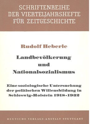 cover image of Landbevölkerung und Nationalsozialismus
